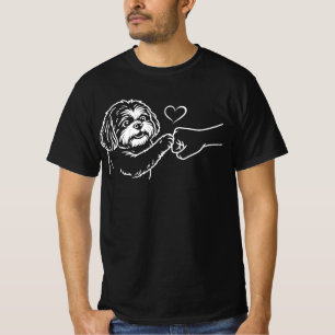 Shih Tzu Cute Fist Bump Heart Lover T-Shirt