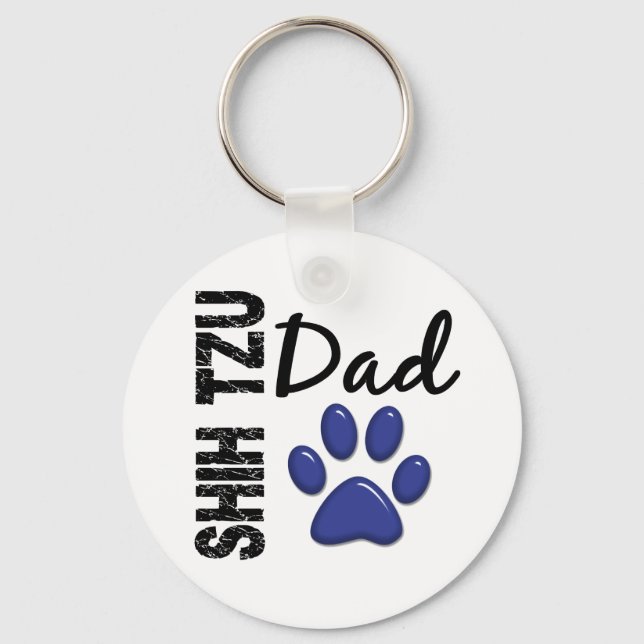 Shih Tzu Dad 2 Key Ring (Front)