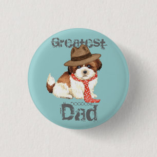 Shih Tzu Dad 3 Cm Round Badge