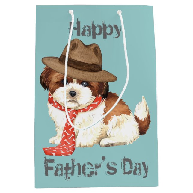 Shih Tzu Dad Medium Gift Bag (Front)