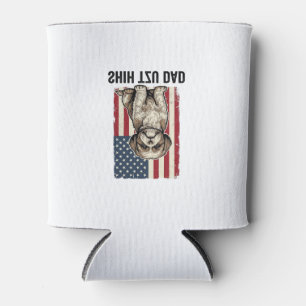 Shih Tzu Dad Patriotic Vintage Dog Shirt Design_1 Can Cooler