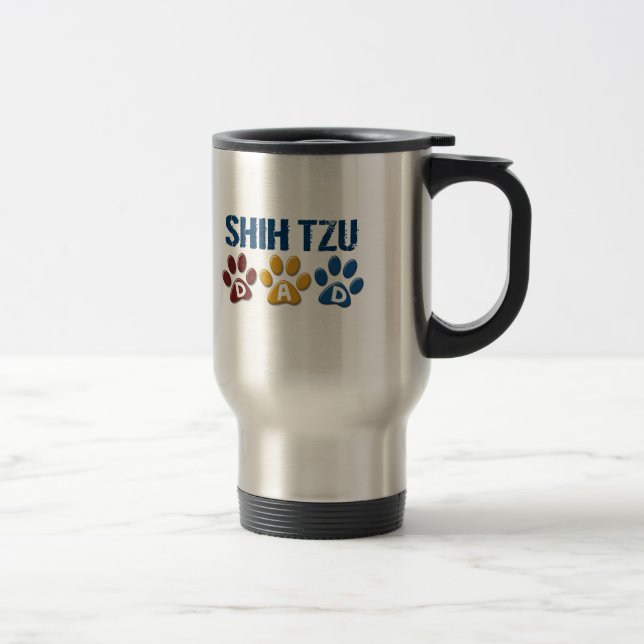 SHIH TZU  Dad Paw Print 1 Travel Mug (Right)