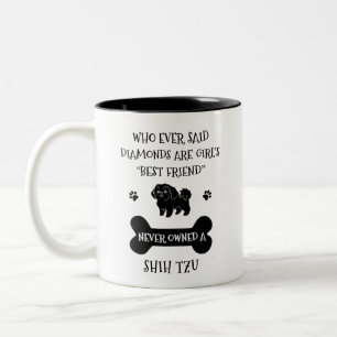 Shih Tzu Dog Best Friend Two-Tone Coffee Mug