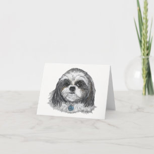 Shih Tzu Dog Blank Card