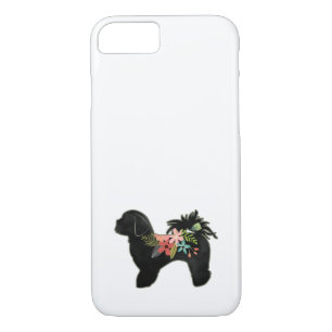 Shih-Tzu Dog Breed Boho Floral Silhouette iPhone 8/7 Case