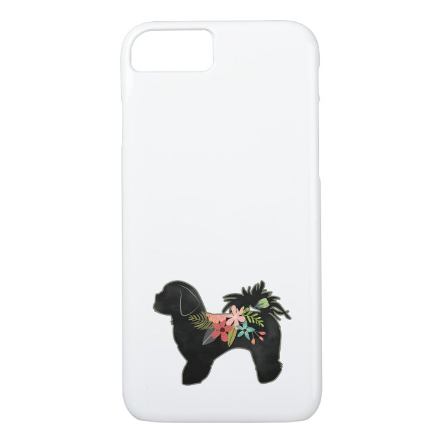 Shih-Tzu Dog Breed Boho Floral Silhouette Case-Mate iPhone Case (Back)