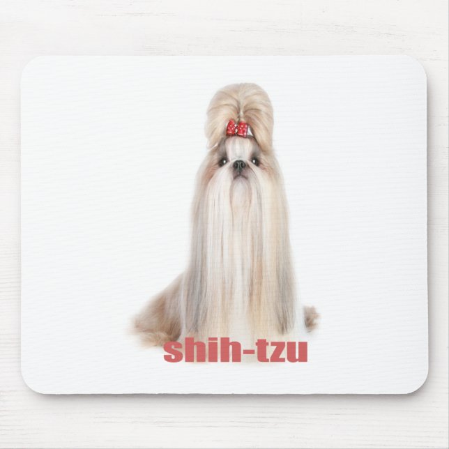 shih-tzu dog breeds シーズー - シーズー犬の品種 mouse mat (Front)