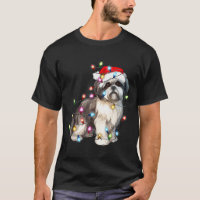 Shih Tzu Dog Christmas Lights Xmas Cute