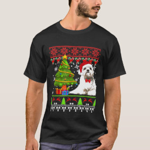 Shih Tzu Dog Christmas Reindeer Tree Xmas Dog 2020 T-Shirt