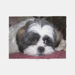 Shih Tzu Dog Fleece Blanket