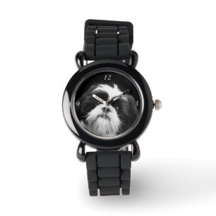 Shih Tzu Dog  glitter wrist watch