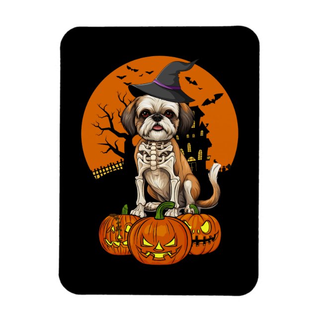 Shih Tzu Dog Halloween Magnet (Vertical)