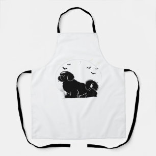 Shih Tzu Dog – Halloween Moon Silhouette Classic T Apron