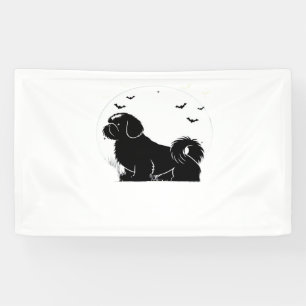 Shih Tzu Dog – Halloween Moon Silhouette Classic T Banner