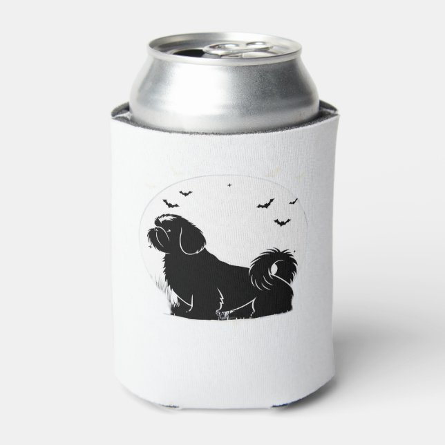 Shih Tzu Dog � Halloween Moon Silhouette Classic T Can Cooler (Can Front)