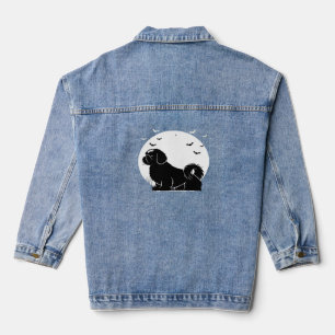 Shih Tzu Dog – Halloween Moon Silhouette Classic T Denim Jacket