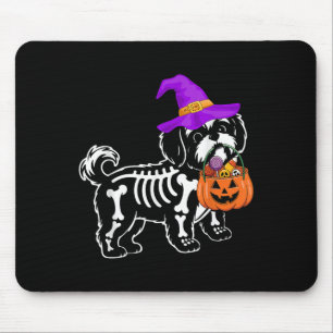 Shih Tzu Dog Halloween Soky Skeleton Trick Or Trea Mouse Mat