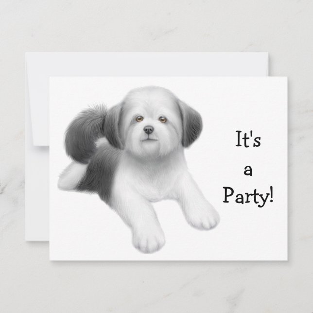 Shih Tzu Dog Invitation (Front)