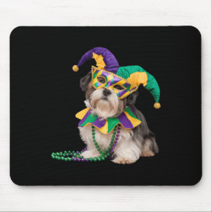 Shih Tzu Dog Lover Cute Mardi Gras Carnival Jester Mouse Mat