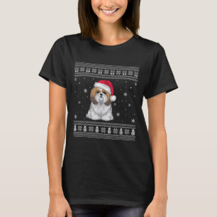 Shih Tzu Dog Lovers Men Women Santa Ugly Xmas Swea T-Shirt
