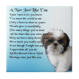 Shih Tzu Dog - Nan Poem Tile