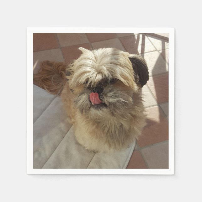 Shih Tzu dog paper napkins (Front)
