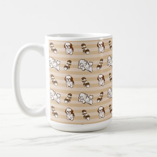  shih tzu  dog pattern coffee mug (Left)