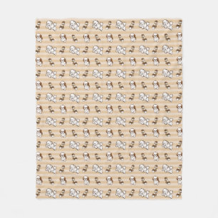 shih tzu dog pattern fleece blanket