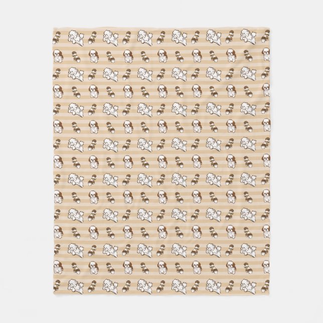 shih tzu dog pattern  fleece blanket (Front)