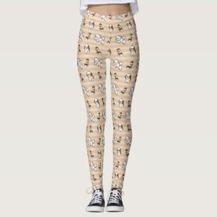 shih tzu dog pattern  leggings