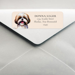 Shih Tzu Dog Personalised Address
