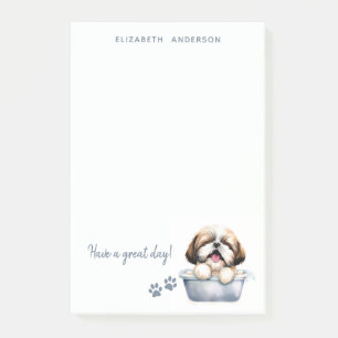 Shih Tzu Dog Personalised Post-it Notes