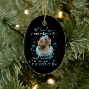 Shih Tzu Dog Pet Memorial Miss You Rest Of life Ceramic Tree Decoration