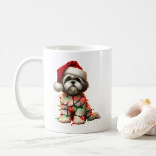Shih Tzu Dog Puppy Christmas  Coffee Mug