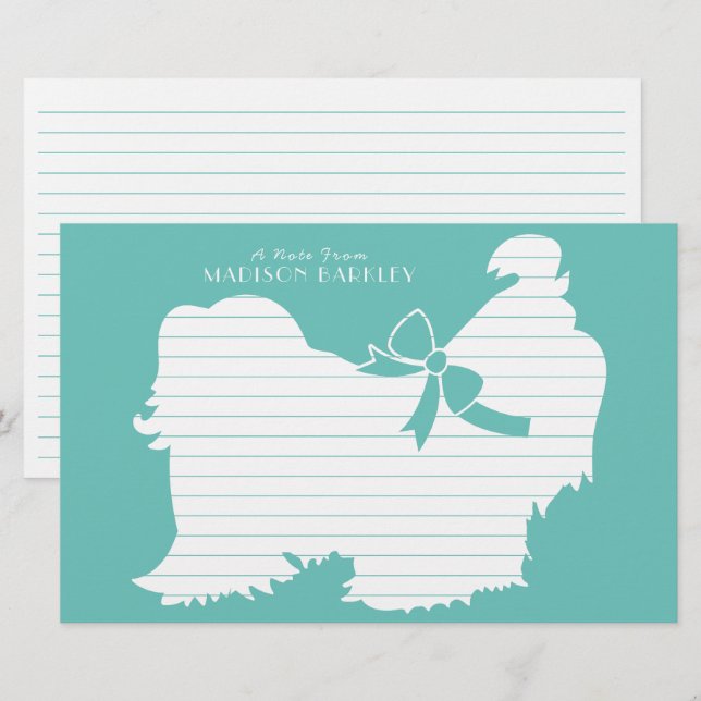 Shih-Tzu Dog Puppy Long Hair Stationery (Front/Back)