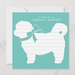 Shih Tzu Dog Puppy Teddy Bear Short Hair Thank You Card