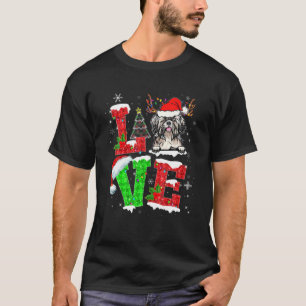 Shih Tzu Dog Reindeer Santa Christmas Funny Dog Pa T-Shirt