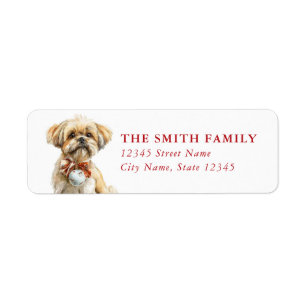 Shih Tzu Dog Return Address Labels