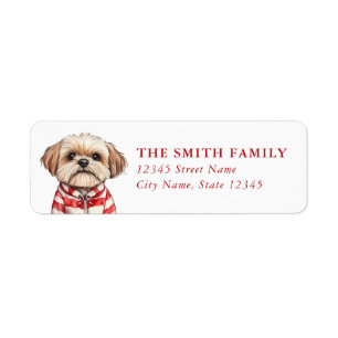 Shih Tzu Dog Return Address Labels