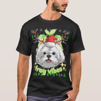 Shih Tzu Dog Santa Claus Hat Ugly Christmas X-Mas  T-Shirt