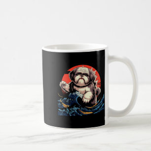Shih tzu dog shihtzu dog japanese art shitzhu funn coffee mug
