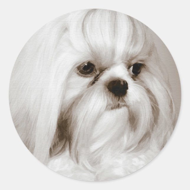 Shih Tzu Dog Sticker (Front)