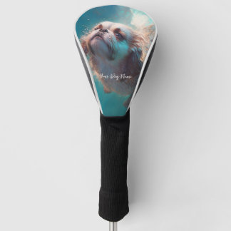 Shih Tzu dog swimming in water 001 Golf Head Cover