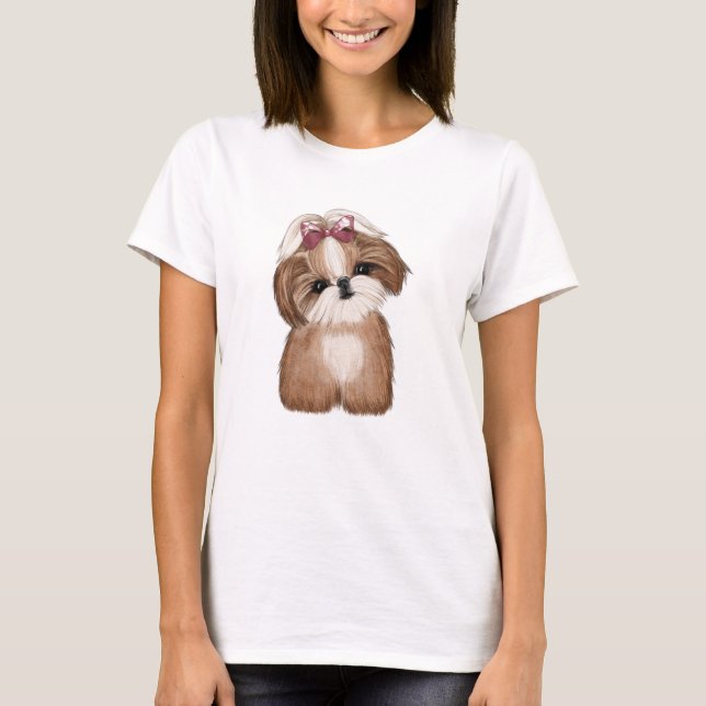 Shih Tzu Dog  T-Shirt (Front)