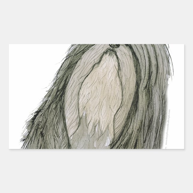 Shih Tzu dog, tony fernandes Rectangular Sticker (Front)
