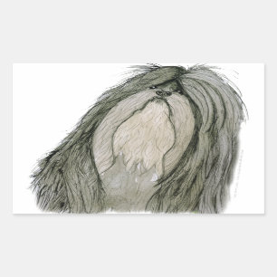 Shih Tzu dog, tony fernandes Rectangular Sticker