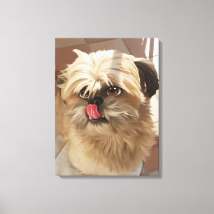 Shih Tzu dog up close canvas print