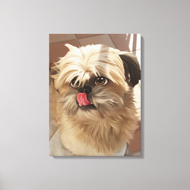 Shih Tzu dog up close canvas print (Front)