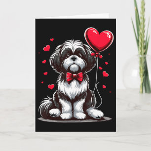Shih Tzu Dog Valentine's Day Dog Owner Valentine 1 Card