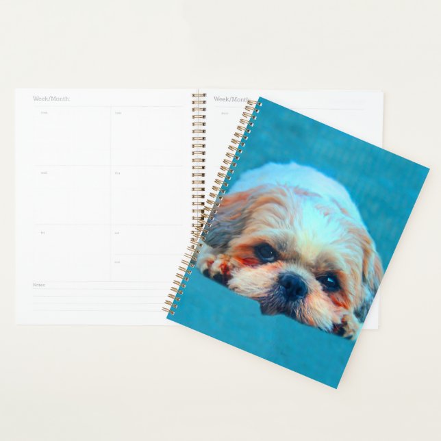 Shih Tzu Dog Water colour art Portrait Planner (Display)